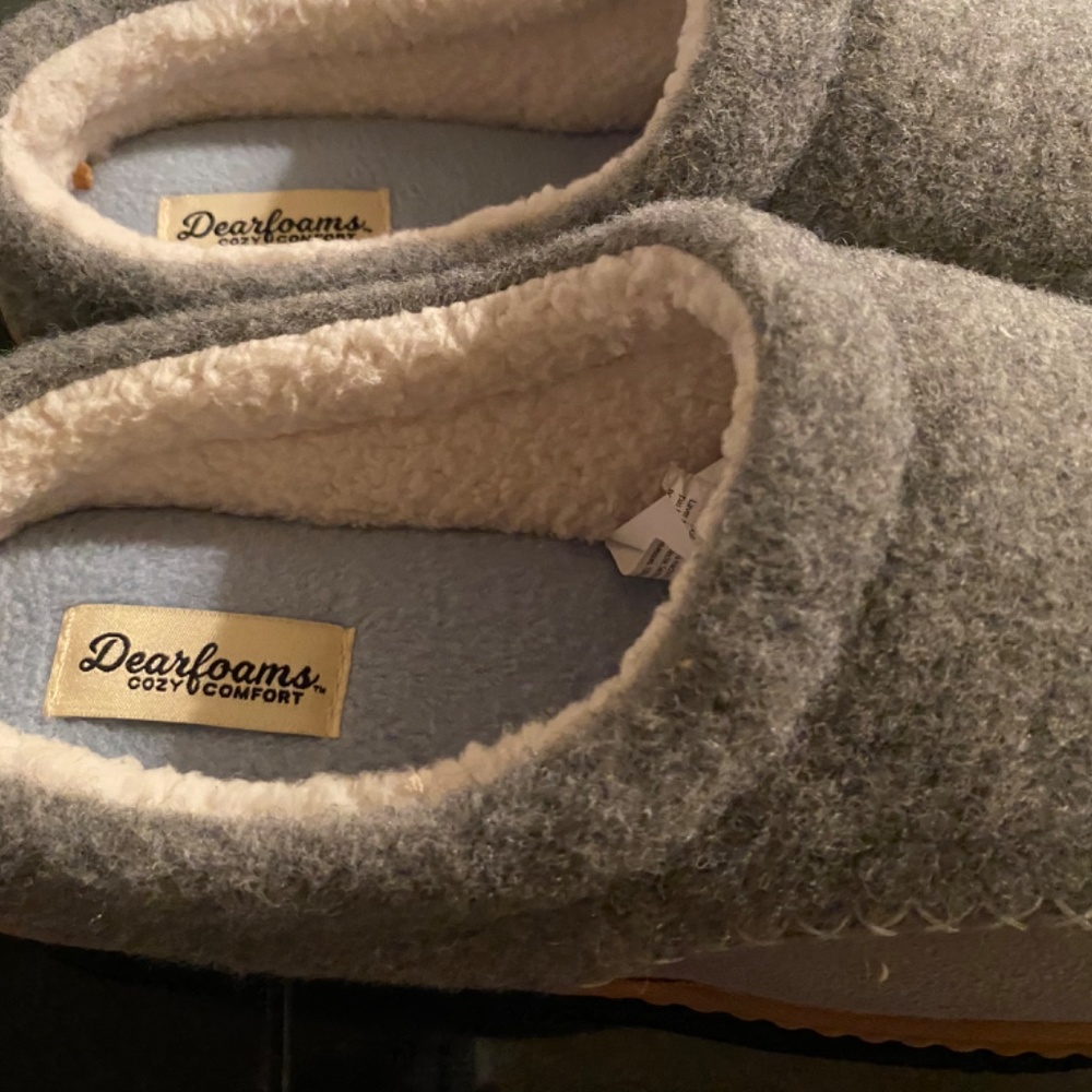 Dearfoams Cozy Comfort Womens Fleece Slip On Slippers - Picture 2 of 16